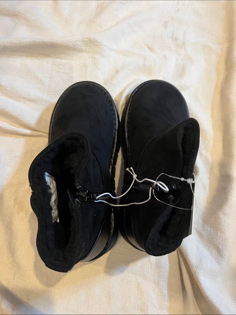 Target Kids Black Faux-Suede Winter Boots